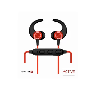 Swissten Bluetooth slušalice za trčanje Active crvena