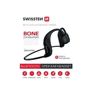 Swissten Bluetooth slušalice Bone crna