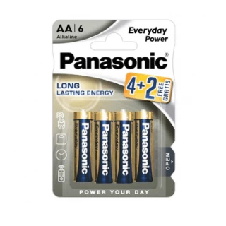 Panasonic baterije LR6EPS/6BP-AA Alkaline Everyday 6 komada