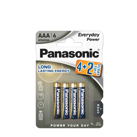 Panasonic baterije LR03EPS/6BP-AAA Alkaline Everyday 6 komada