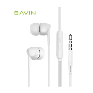 BAVIN slušalice 3,5mm 1,2m bela