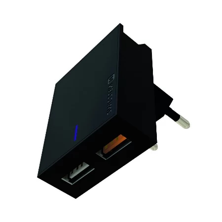 Swissten punjač  Eco Pack 2x USB 23W crna