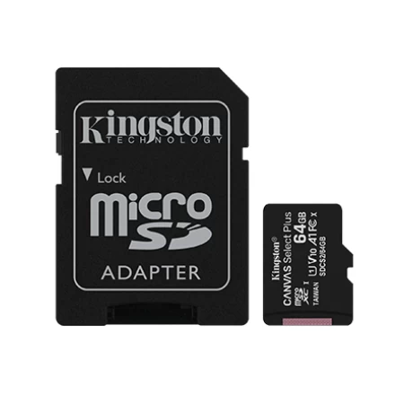 Kingston Micro SD 64GB + SD adapter SDCS2/64GB