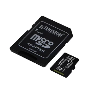 Kingston Micro SD 64GB + SD adapter SDCS2/64GB