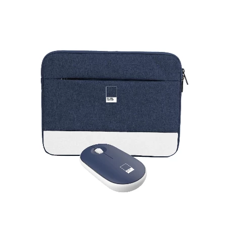 Celly torbica za laptop 16" + bežični miš tamno plava
