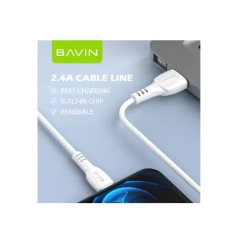 Bavin kabl 18W Type-A/TypeC 1,0m bela - CB222