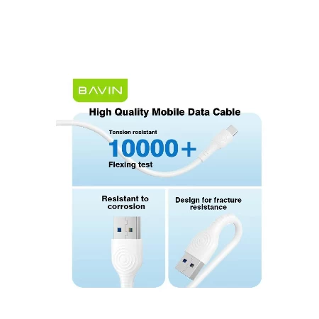 Bavin kabl 12W Type-A/Micro Usb 1,0m bela - CB280