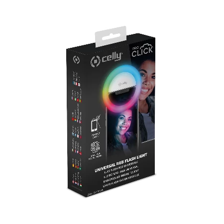 Celly Selfi Flash Light Pro bela + Micro USB kabl