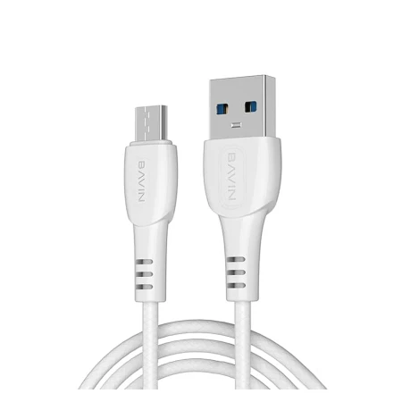 Bavin punjač 2.4A USB-A + kabl Micro bela