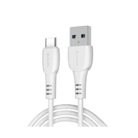 Bavin punjač 2.4A USB-A + kabl type-C bela