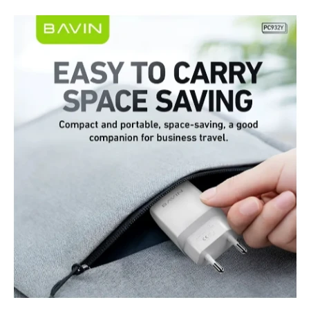 Bavin punjač 20W USB-A + kabl Lightning bela