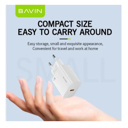 Bavin punjač 20W USB-C + kabl type-C bela