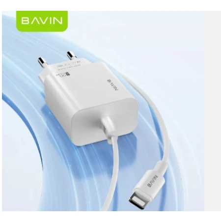 Bavin punjač 20W USB-C + kabl Lightning bela