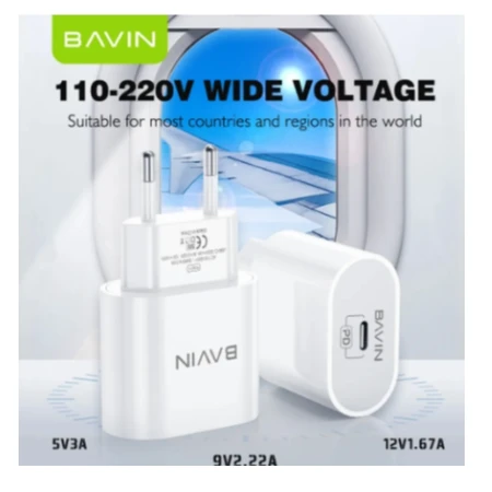 Bavin punjač 20W USB-C + kabl Lightning 30W bela