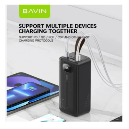 Bavin Power bank 60000mAh Micro/TypeC & Lightning  crna