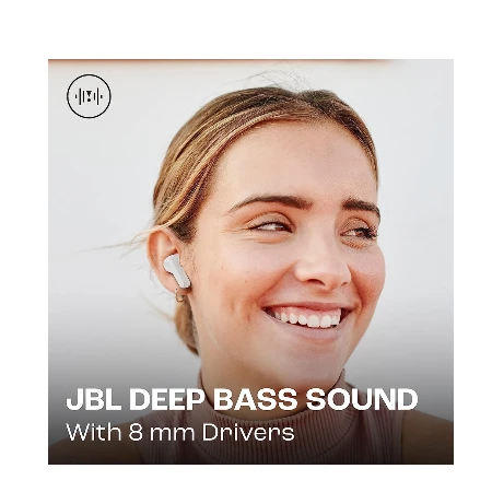 JBL WaveBeam Bluetooth slušalice bela