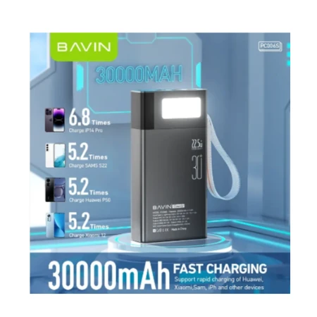 Bavin Power bank 30000mAh 22.5W QC3.0 crna