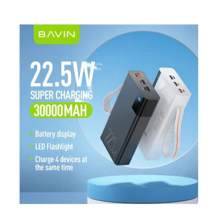 Bavin Power bank 30000mAh 22.5W QC3.0 crna