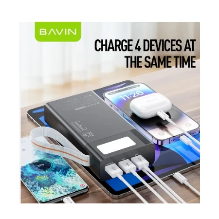 Bavin Power bank 30000mAh 22.5W QC3.0 crna