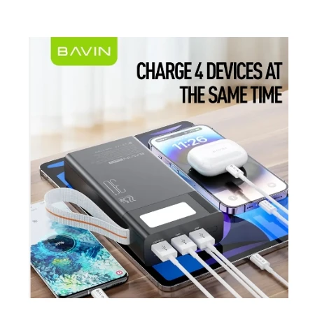 Bavin Power bank 30000mAh 22.5W QC3.0 bela