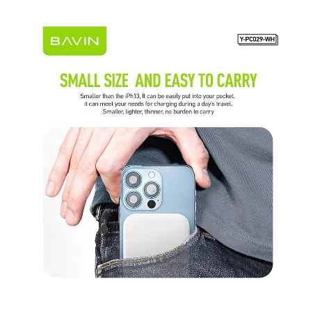 Bavin Magsafe Magnetic Power bank 5000mAh + kabl Lightning bela