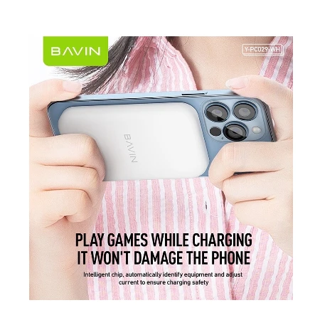 Bavin Magsafe Magnetic Power bank 5000mAh + kabl Lightning bela