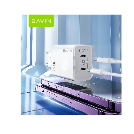 Bavin punjač 36W 2x Type-C bela