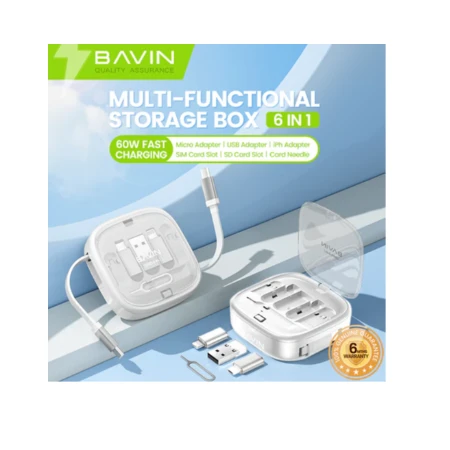 Bavin Multifunkcionalni box Type C 60W (Type C, Lightning,Micro)