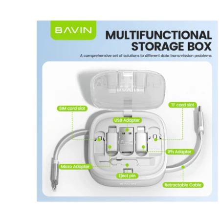 Bavin Multifunkcionalni box Type C 60W (Type C, Lightning,Micro)