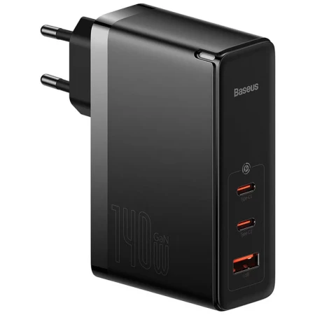 Baseus GaN5Pro punjač 140W 1*Usb A/2* Type C + kabl Type C/Type C crna
