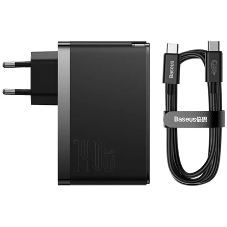 Baseus GaN5Pro punjač 140W 1*Usb A/2* Type C + kabl Type C/Type C crna