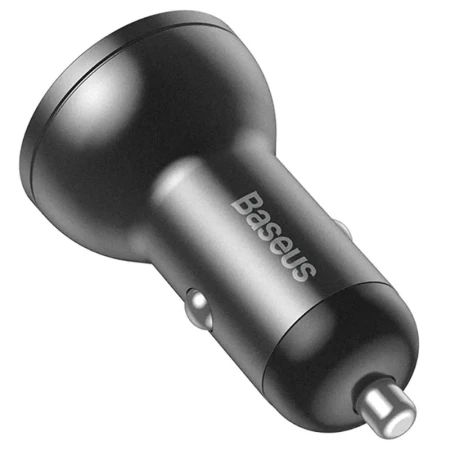 Baseus Auto punjač 2*Usb A 24W Digital Display crna