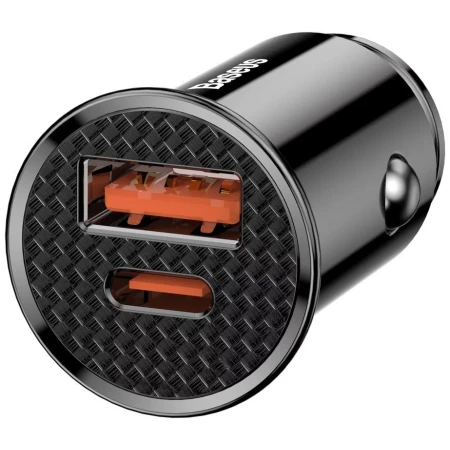 Baseus Autopunjač  Usb A/Type C 30W crna
