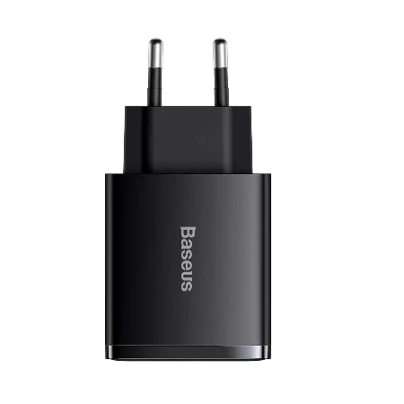 Baseus punjač Compact 30W 2*Usb A/1*Type C crna