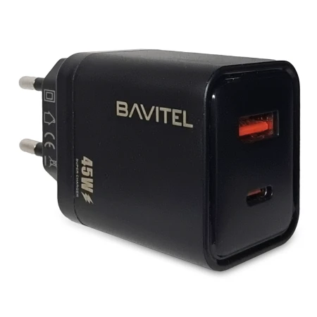Bavitel punjač 45W Usb A+ Type C crna