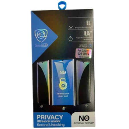 Samsung S25 Ultra  Privacy zaštitno staklo- 9H Ultrasonic unlock