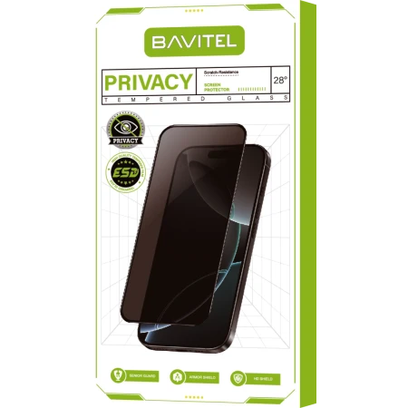iPhone 16 Pro Max  Privacy  Bavitel zaštitno staklo- 9H Strong Hardness Anti-Scratch