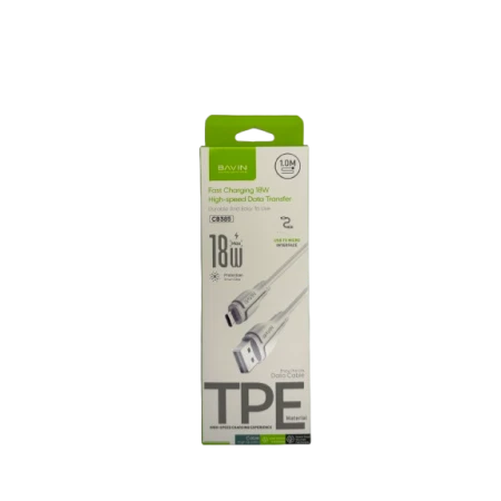 Bavin kabl 18W 1m type-A na Micro bela - CB385