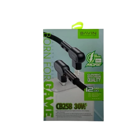 Bavin kabl 90° 30W  1,2m Type C-Lightning bela - CB258PD