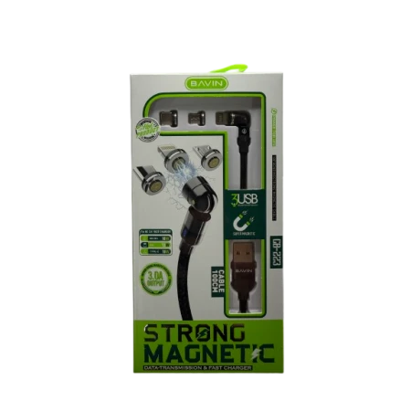 Bavin kabl Super Magnetic 3in1 TypeC/IOS/Micro crna CB-233