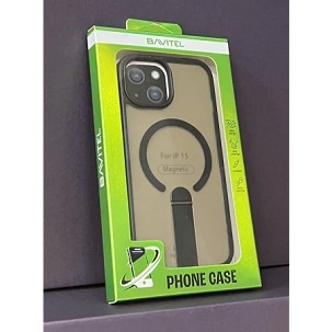 iPhone 15 Bavitel MagSafe sa naslonom crna