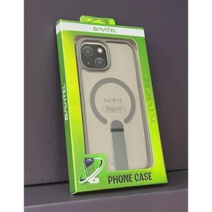 iPhone 15 Bavitel MagSafe sa naslonom siva