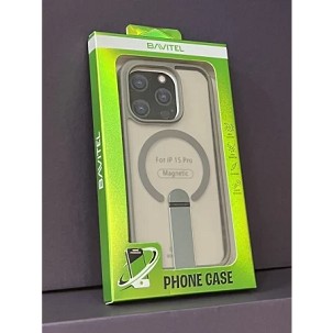 iPhone 15 Pro Bavitel MagSafe sa naslonom siva