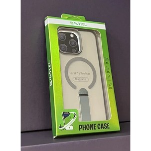 iPhone 15 Pro Max Bavitel MagSafe sa naslonom siva