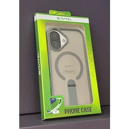 iPhone 17 Bavitel MagSafe sa naslonom siva