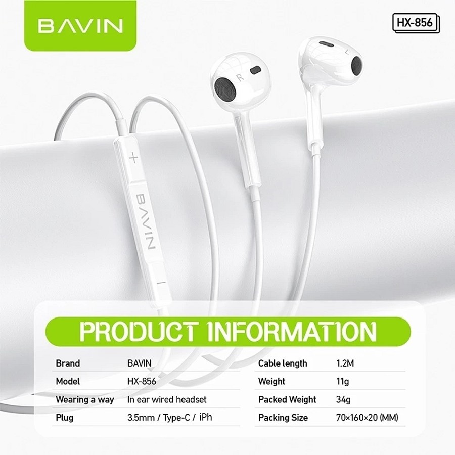 Bavin slušalice Lightning bela - HX856