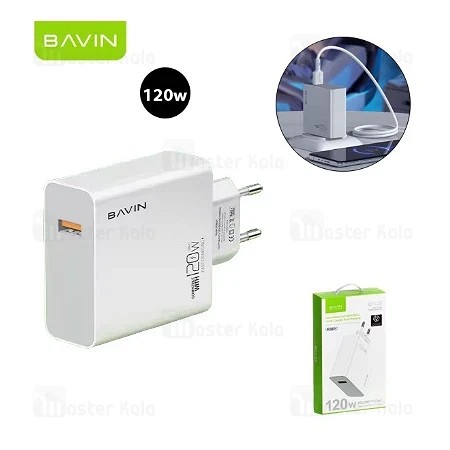 Bavin punjač 120W USB-A + kabl type-C bela - PC953Y