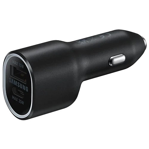 Samsung  auto punjač Type C 25W & Usb A 15W crna