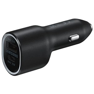 Samsung  auto punjač Type C 25W & Usb A 15W crna