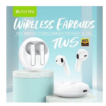 Bavin Earbuds Wireless slušalice + kabl type-C bela